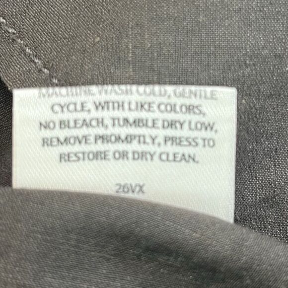 Eileen Fisher Jacket L Brown Linen Blend Open Front Blazer Minimalist Lagenlook - Picture 11 of 11